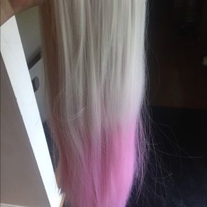 28” synthetic straight wig rent hair cosplay